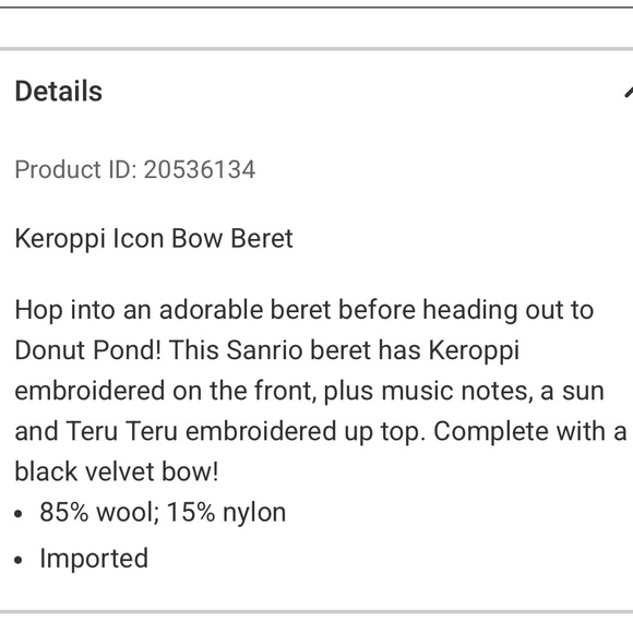 Keroppi Beret - Picture 5 of 7